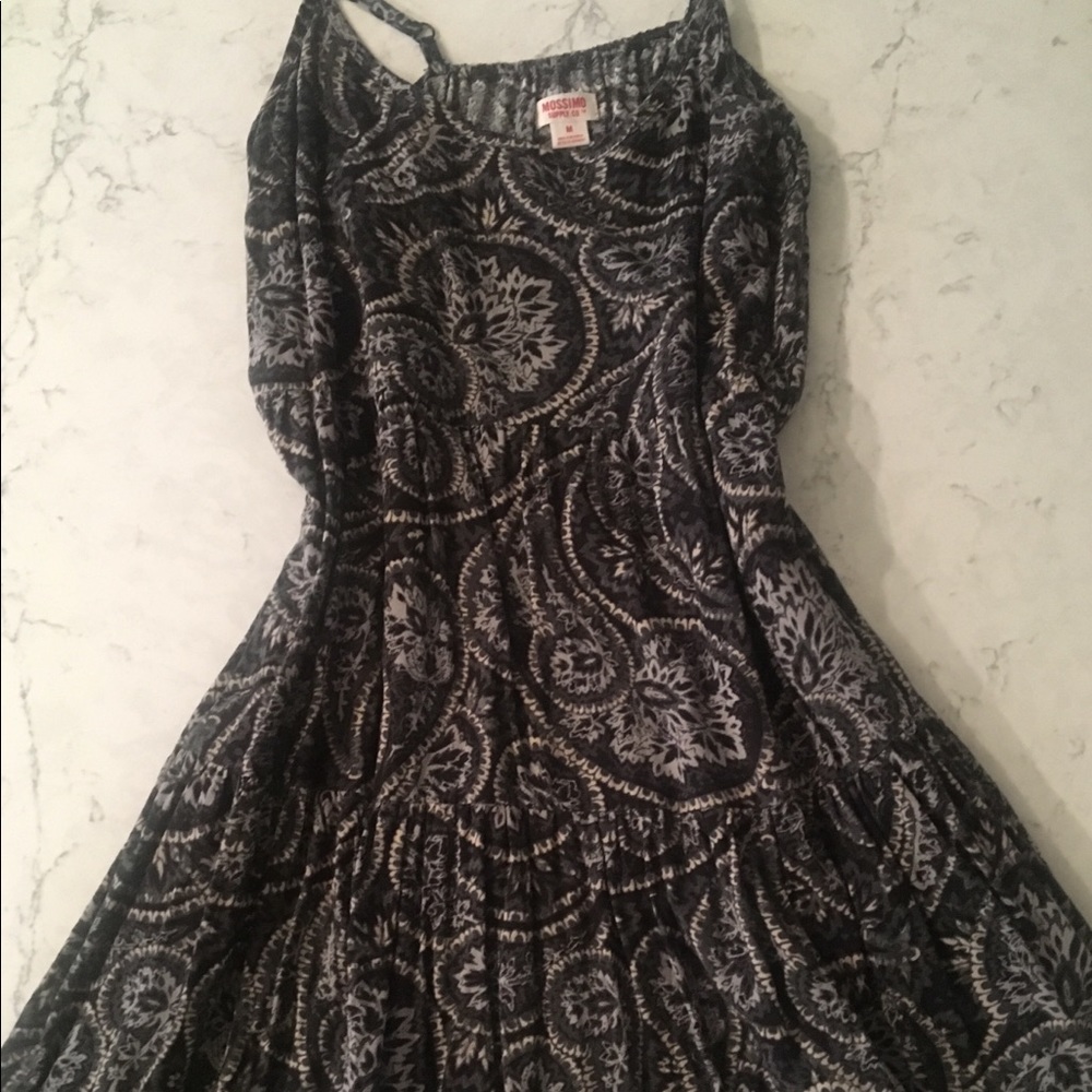 Black and grey tribal print dress